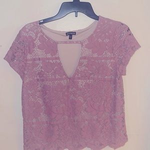 Pink lace top from Xpress